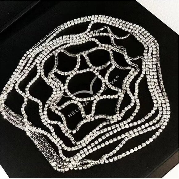Rhinestone Cap Headpiece For Women Crystal Tassel Hair Accessories Belly Cap Hea - Picture 4 of 6